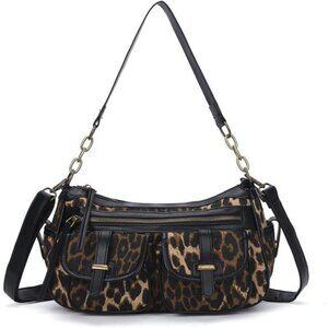 Women Shoulder Bag Multi Pocket Leopard